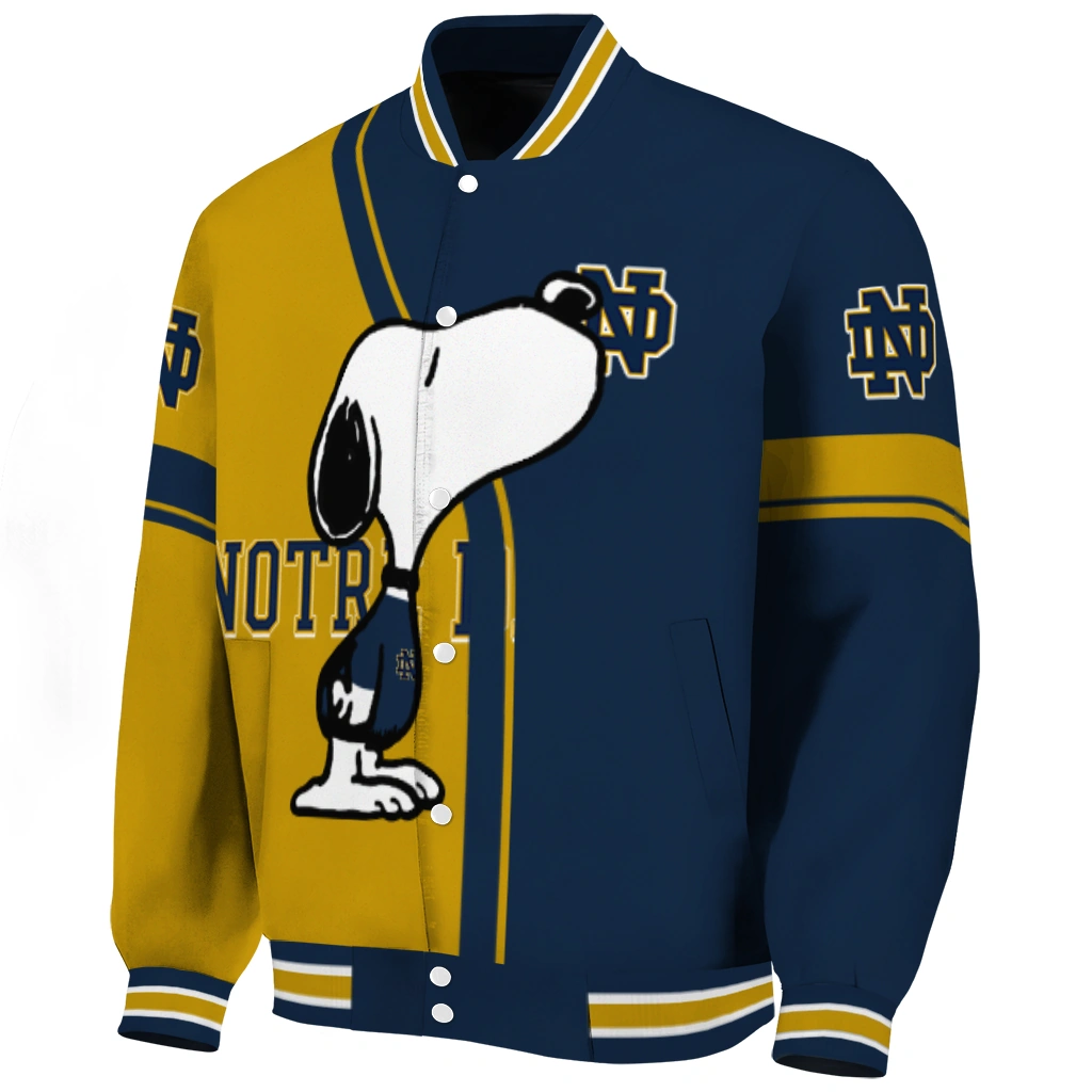 notre dame fighting irish snoopy attitude navy varsity jacket best selling notre dame fighting irish snoopy attitude navy varsity jacket best selling