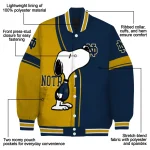 notre dame fighting irish snoopy attitude navy varsity jacket best selling