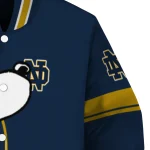 notre dame fighting irish snoopy attitude navy varsity jacket best selling