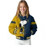 notre dame fighting irish snoopy attitude navy varsity jacket best selling
