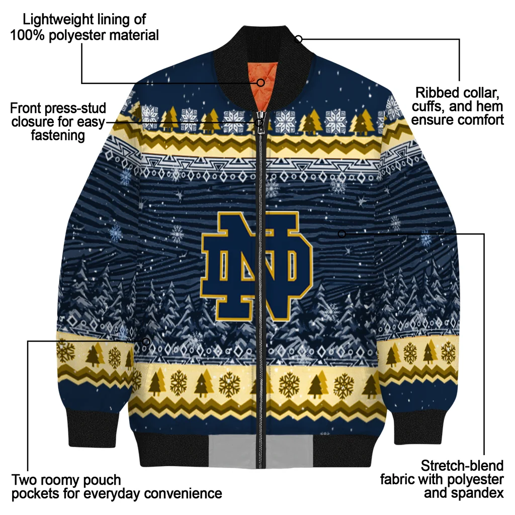 notre dame fighting irish snowy pines navy bomber jacket new arrival notre dame fighting irish snowy pines navy bomber jacket new arrival