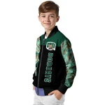ohio bobcats fire skull green black bomber jacket best selling