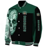 ohio bobcats intricate skull green black varsity jacket best selling
