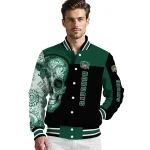 ohio bobcats intricate skull green black varsity jacket best selling