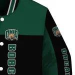 ohio bobcats intricate skull green black varsity jacket best selling