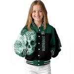 ohio bobcats intricate skull green black varsity jacket best selling