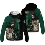 ohio bobcats jesus roses green black windbreaker jacket best selling