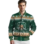 ohio bobcats snowy pines green varsity jacket best selling