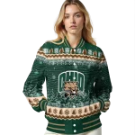 ohio bobcats snowy pines green varsity jacket best selling