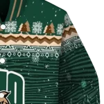 ohio bobcats snowy pines green varsity jacket best selling