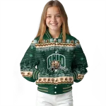 ohio bobcats snowy pines green varsity jacket best selling