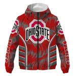 ohio state buckeyes dynamic heat wave scarlet windbreaker jacket best selling