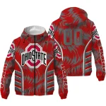 ohio state buckeyes dynamic heat wave scarlet windbreaker jacket best selling