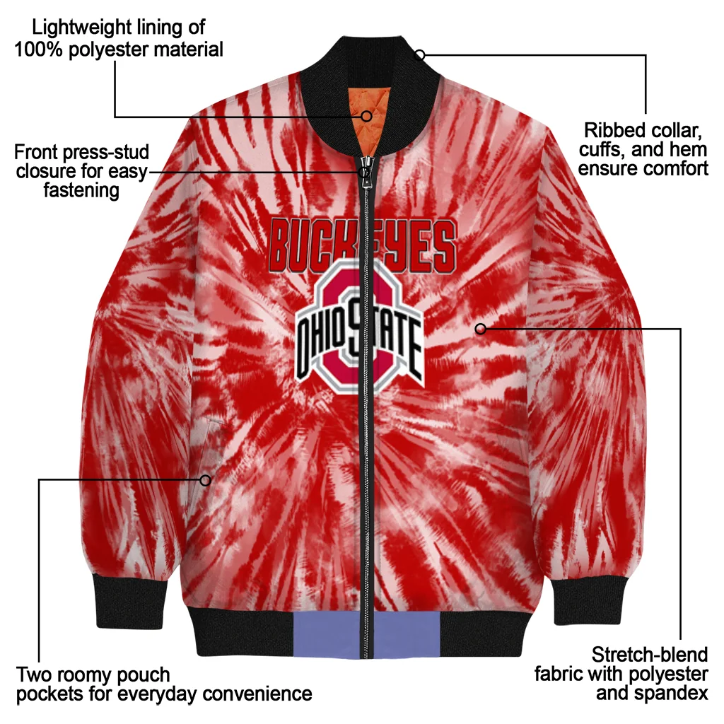 ohio state buckeyes dynamic rings scarlet bomber jacket new arrival ohio state buckeyes dynamic rings scarlet bomber jacket new arrival