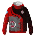 ohio state buckeyes grid streak scarlet black windbreaker jacket best selling