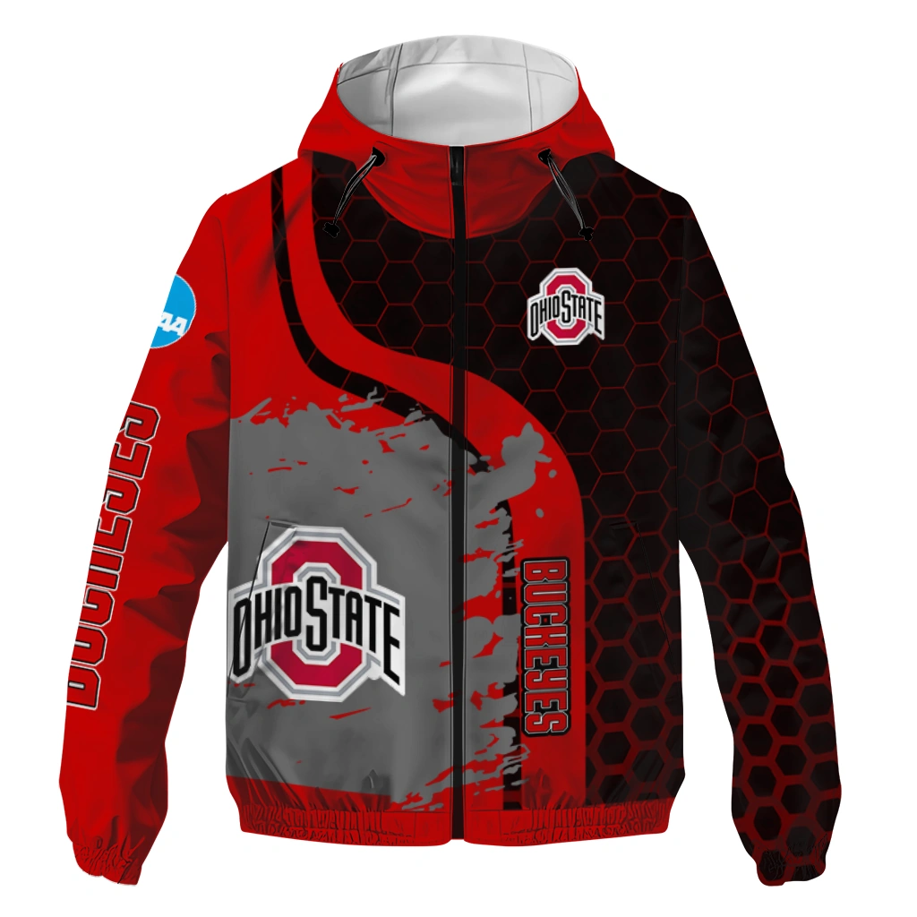 ohio state buckeyes grid streak scarlet black windbreaker jacket best selling ohio state buckeyes grid streak scarlet black windbreaker jacket best selling