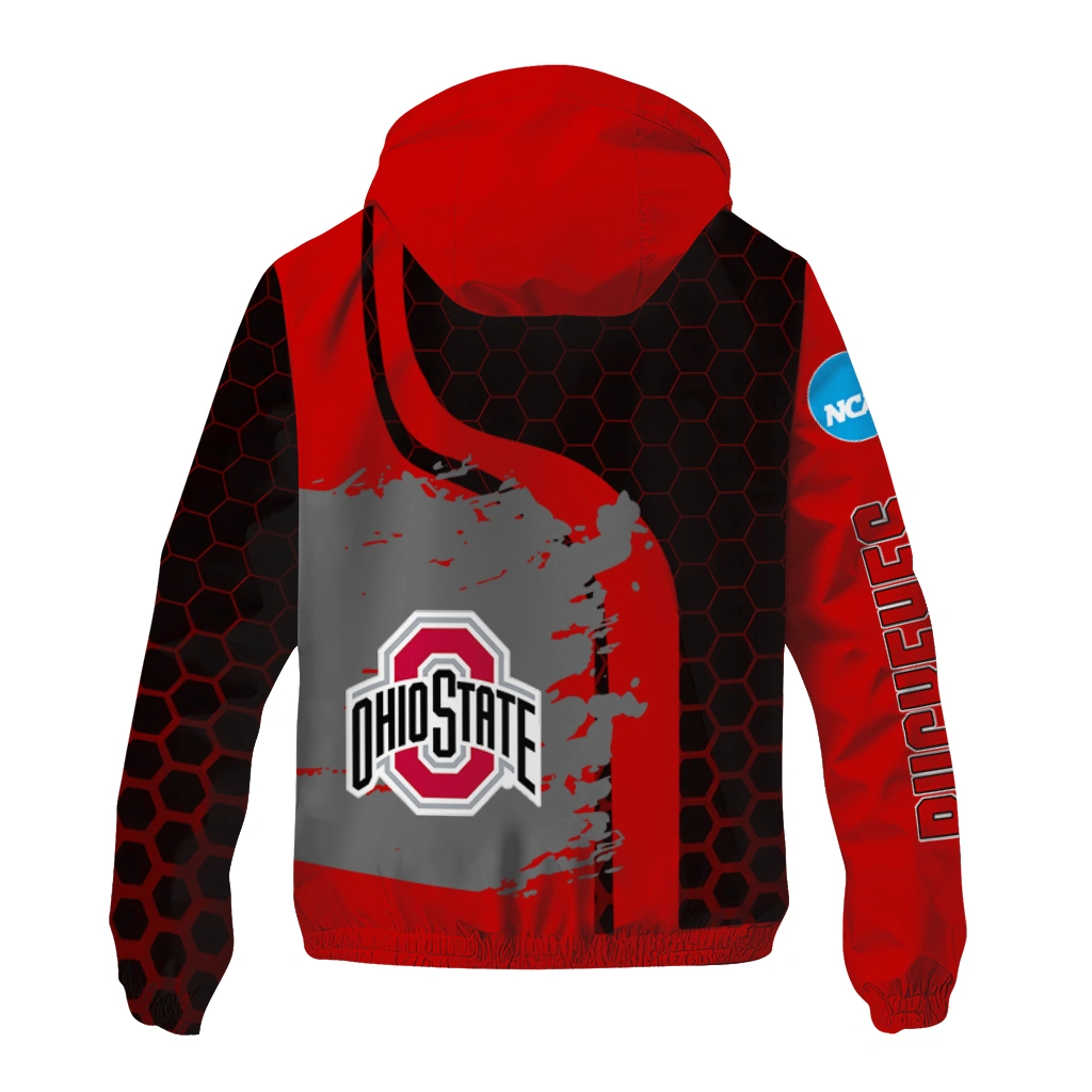 ohio state buckeyes grid streak scarlet black windbreaker jacket fashion forward ohio state buckeyes grid streak scarlet black windbreaker jacket fashion forward