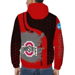 ohio state buckeyes grid streak scarlet black windbreaker jacket best selling