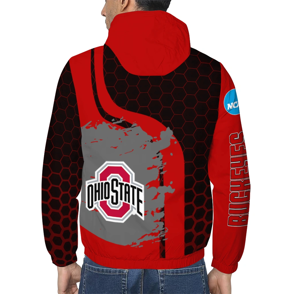 ohio state buckeyes grid streak scarlet black windbreaker jacket trendy ohio state buckeyes grid streak scarlet black windbreaker jacket trendy