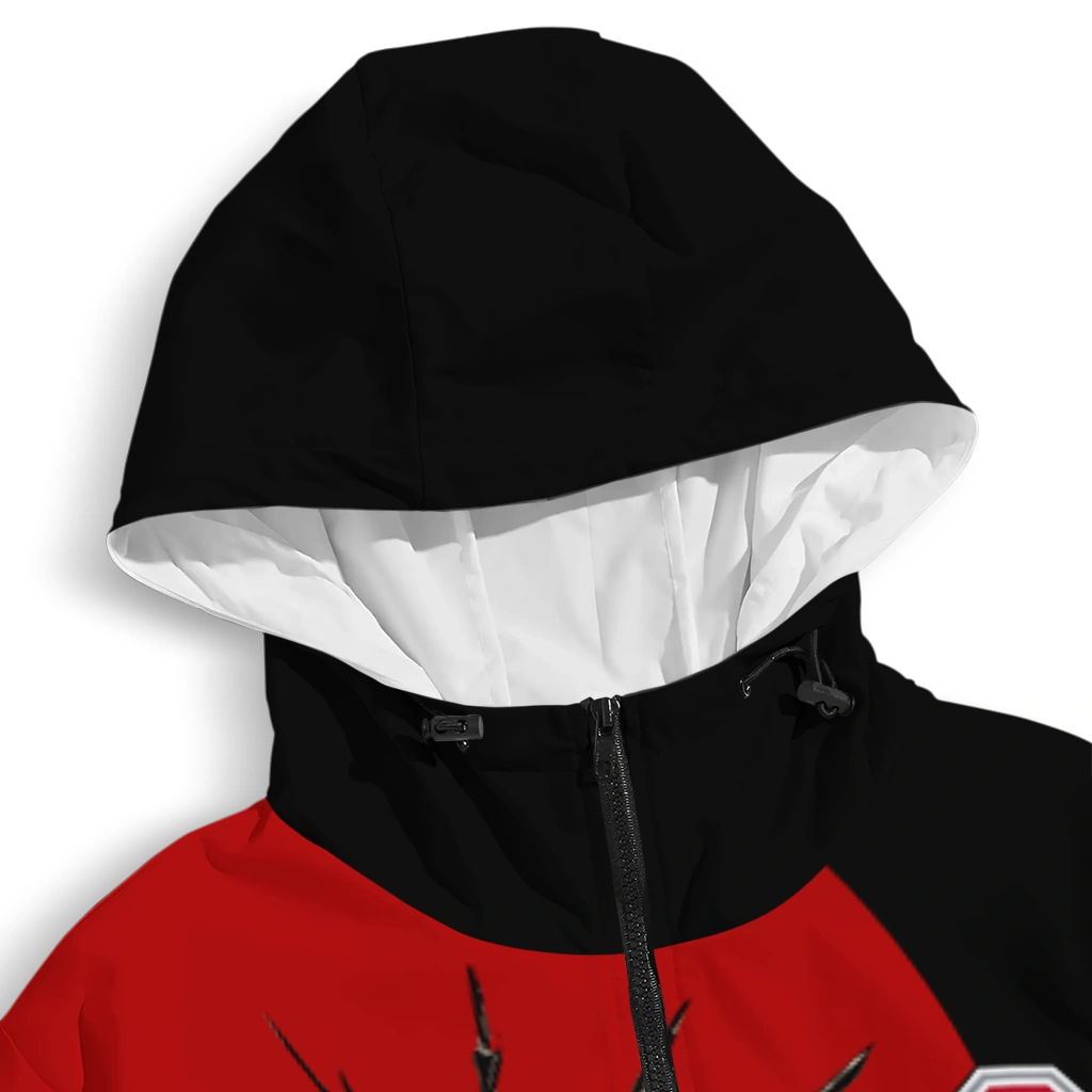 ohio state buckeyes jesus roses scarlet black windbreaker jacket premium grade ohio state buckeyes jesus roses scarlet black windbreaker jacket premium grade