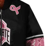 ohio state buckeyes pink ribbon black pink bomber jacket best selling