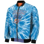 oklahoma city thunder dynamic rings blue bomber jacket best selling