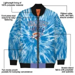 oklahoma city thunder dynamic rings blue bomber jacket best selling