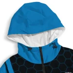 oklahoma city thunder grid stripe blue black windbreaker jacket best selling