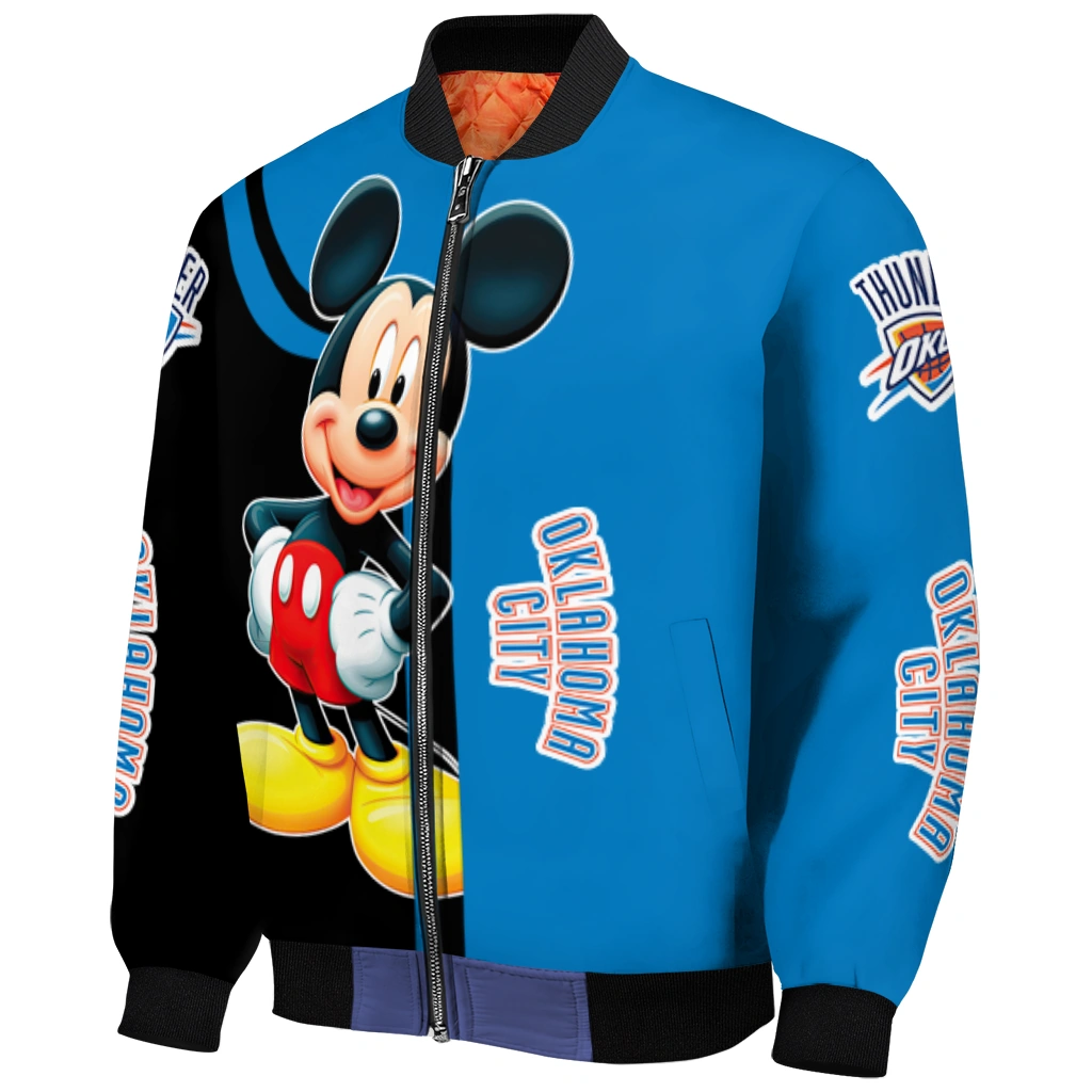 oklahoma city thunder mickey mouse blue bomber jacket fashion forward oklahoma city thunder mickey mouse blue bomber jacket fashion forward