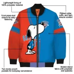 oklahoma city thunder snoopy attitude blue bomber jacket best selling