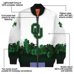 oklahoma sooners clovers pattern white green bomber jacket best selling