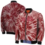 oklahoma sooners dynamic rings crimson bomber jacket best selling