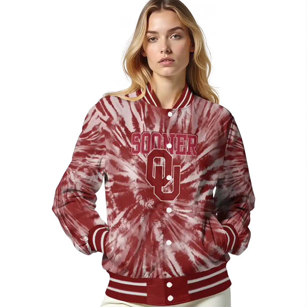 oklahoma sooners dynamic rings crimson varsity jacket latest model oklahoma sooners dynamic rings crimson varsity jacket latest model