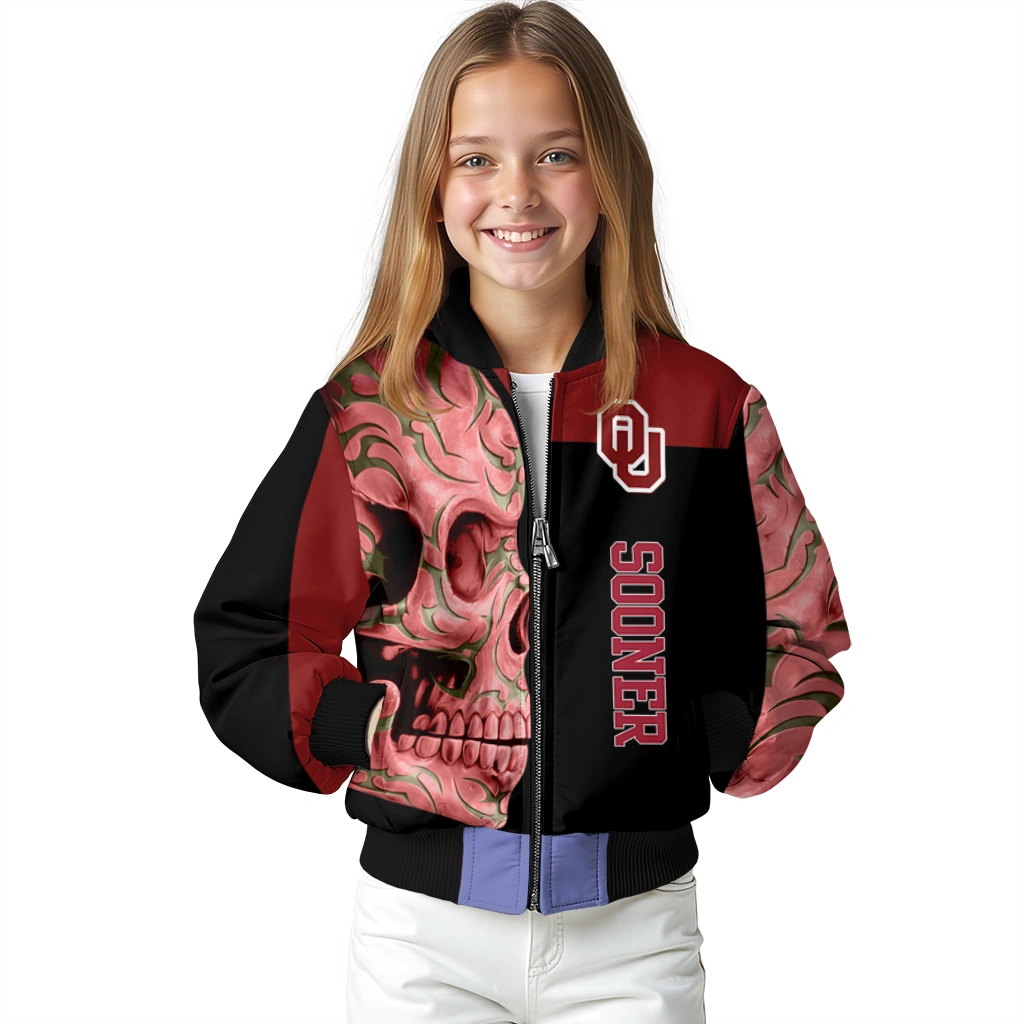 oklahoma sooners fire skull crimson black bomber jacket top rated oklahoma sooners fire skull crimson black bomber jacket top rated
