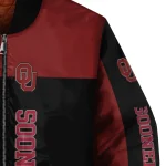 oklahoma sooners intricate skull crimson black bomber jacket best selling
