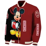 oklahoma sooners mickey mouse crimson varsity jacket best selling
