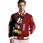 oklahoma sooners mickey mouse crimson varsity jacket best selling