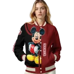 oklahoma sooners mickey mouse crimson varsity jacket best selling