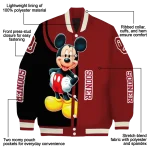 oklahoma sooners mickey mouse crimson varsity jacket best selling