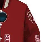 oklahoma sooners mickey mouse crimson varsity jacket best selling
