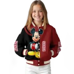 oklahoma sooners mickey mouse crimson varsity jacket best selling