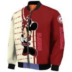 oklahoma sooners minnie mouse crimson bomber jacket best selling