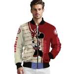 oklahoma sooners minnie mouse crimson bomber jacket best selling