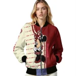 oklahoma sooners minnie mouse crimson bomber jacket best selling