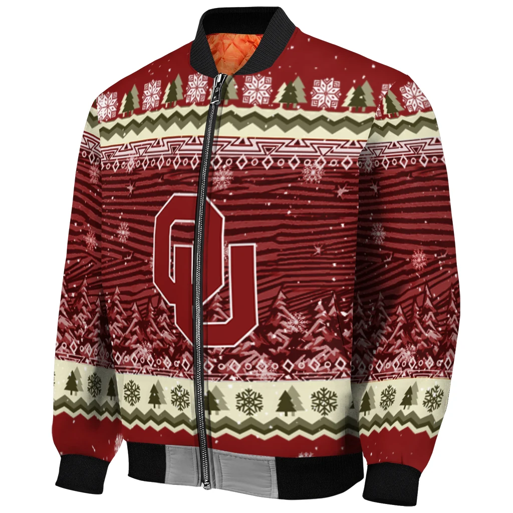 oklahoma sooners snowy pines crimson bomber jacket fashion forward oklahoma sooners snowy pines crimson bomber jacket fashion forward