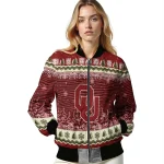 oklahoma sooners snowy pines crimson bomber jacket best selling
