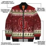 oklahoma sooners snowy pines crimson bomber jacket best selling