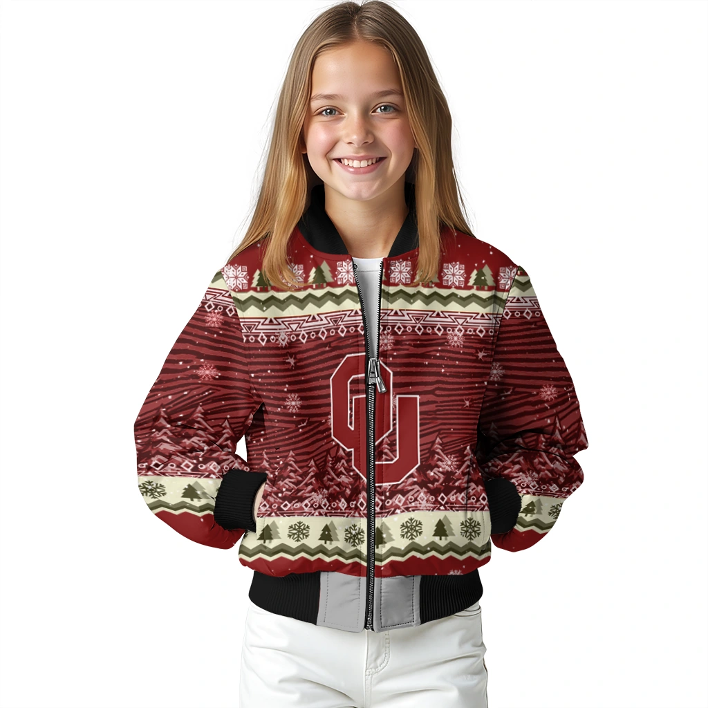 oklahoma sooners snowy pines crimson bomber jacket top rated oklahoma sooners snowy pines crimson bomber jacket top rated