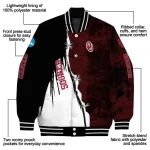 oklahoma sooners torn texture print crimson black varsity jacket best selling