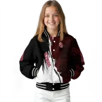 oklahoma sooners torn texture print crimson black varsity jacket best selling
